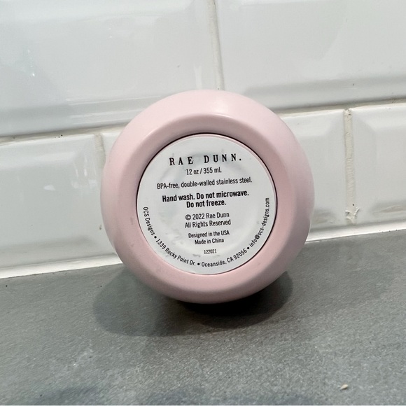 Rae Dunn "Mom" Wine Tumbler (Pink) Insulated Stainless Steel wine cup 12oz NWT - Picture 5 of 5